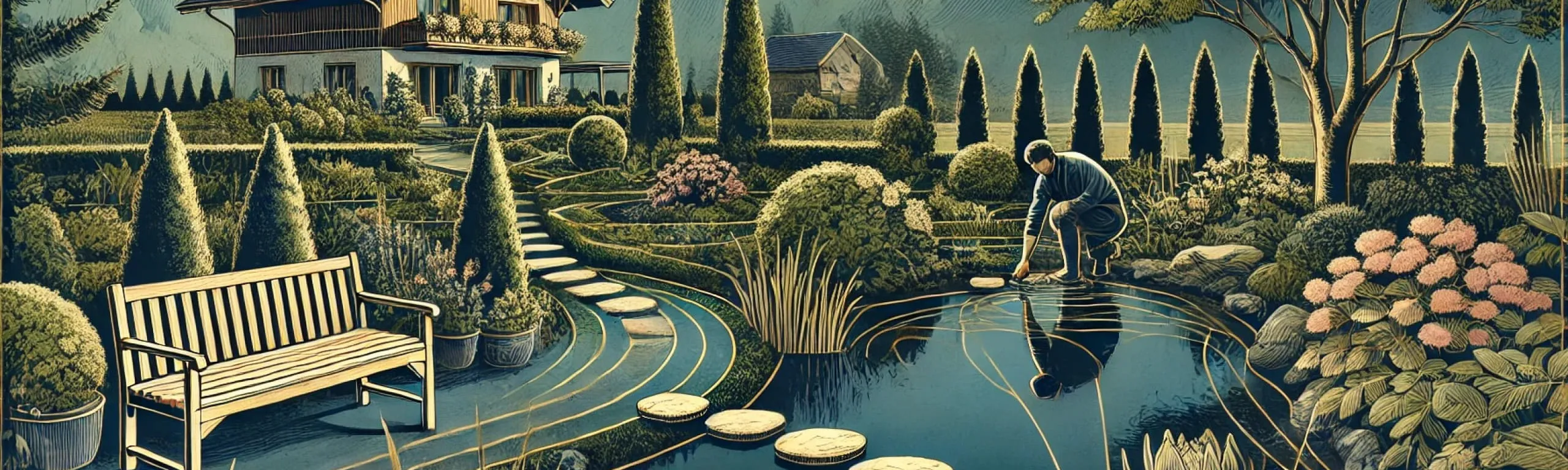 Moderner Garten mit Naturmaterialien in Kufstein – Bucher Bau Gartendesign